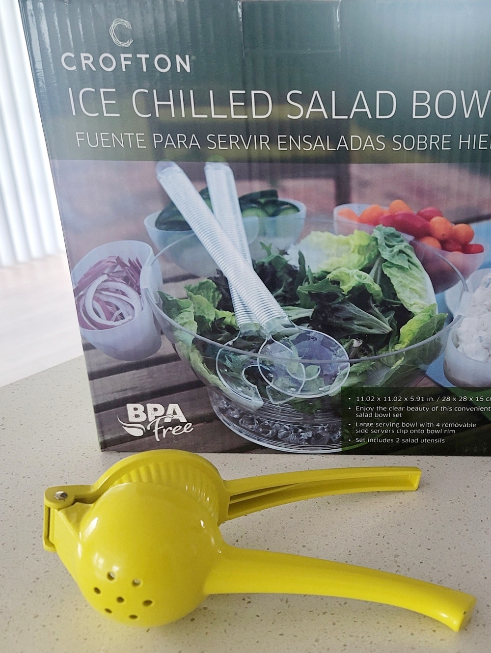 Bundle: Cuisinart Lemon Press & CROFTON Ice Chilled Salad Bowl Set